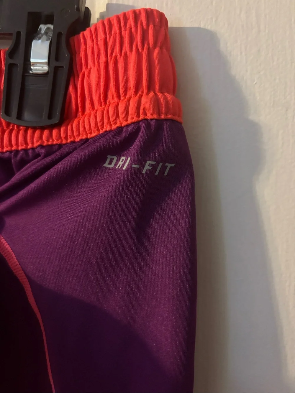 Nike Dri-FIT Women’s Purple/Orange Pull-On Athletic Shorts Elastic Waist M